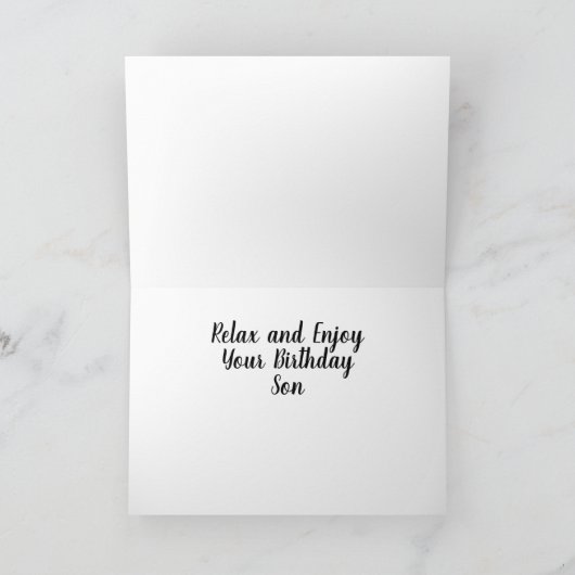 IT'S YOUR BIRTHDAY **SON** RELAX AND ENJOY カード (内部)