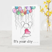 It's Your Day Water Color Balloons誕生日カード カード (黄色い花)