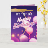 It's Your Time -ハッピーバースデー（詩篇71:6） カード (黄色い花)