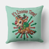 "It's Zoomie Time! Christmas Reindeer クッション (裏面)