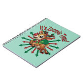 "It's Zoomie Time! Christmas Reindeer ノートブック (左側)