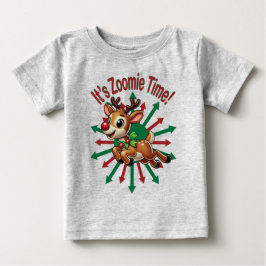 "It's Zoomie Time! Christmas Reindeer ベビーTシャツ