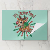 "It's Zoomie Time! Christmas Reindeer ペーパーパッド (折り畳み)