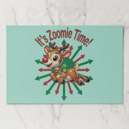 "It's Zoomie Time! Christmas Reindeer ペーパーパッド