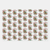 "It's Zoomie Time! Christmas Reindeer ラッピングペーパーシート (正面2)