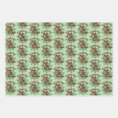 "It's Zoomie Time! Christmas Reindeer ラッピングペーパーシート (正面)