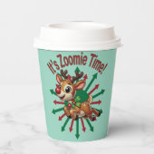 "It's Zoomie Time! Christmas Reindeer 紙コップ (裏面)