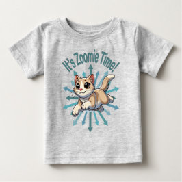 It's Zoomie Time Tan Bicolor Cat ベビーTシャツ