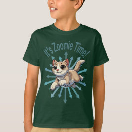 It's Zoomie Time Tan Bicolor Cat Tシャツ