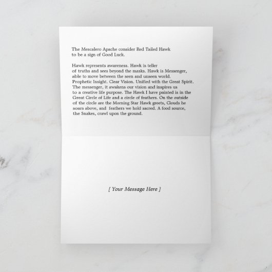 Itsee'tsoli~Redはタカの後につきました カード (内部)