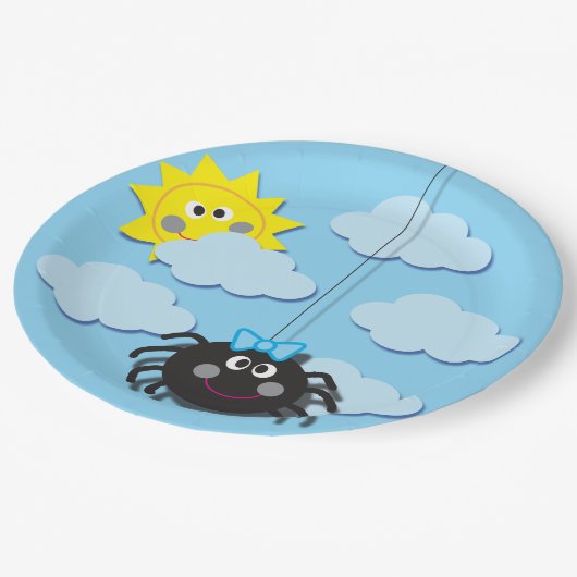 Itsy Bitsyのくものパーティーのプレート ペーパープレート (アングル)