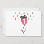 Itsy Bitsy Spider First Birthday Girl 招待状 (裏面)
