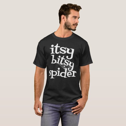 Itsy bitsy spider Halloween Spider Web Tシャツ (正面フル)