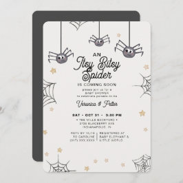 Itsy Bitsy Spider Neutralハロウィーンベイビーシャワー 招待状