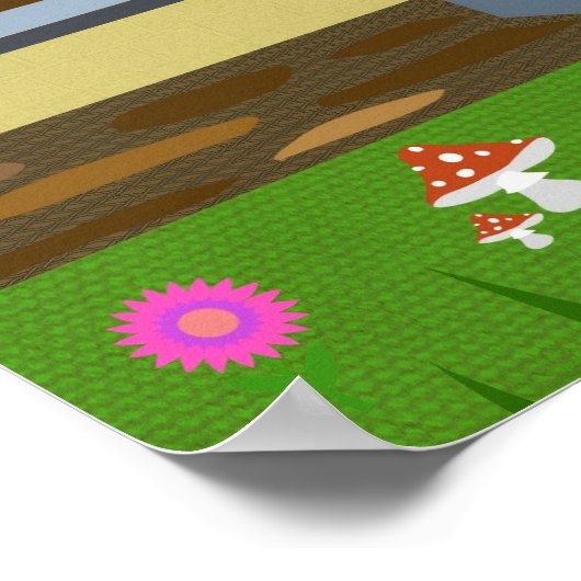 Itsy Bitsy Spider Nursery Rhyme Classroom Poster ポスター (角)