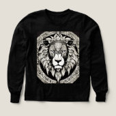 ittle King Lion T-Shirt – Fun Style for Kids (デザイン正面)
