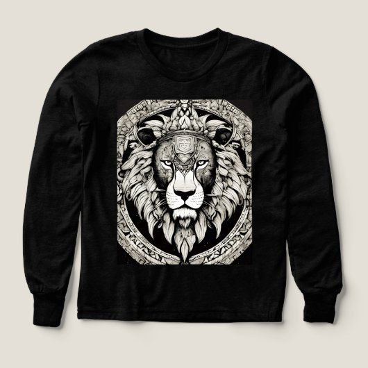 ittle King Lion T-Shirt – Fun Style for Kids (デザイン正面)