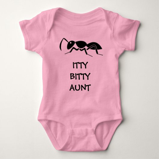 ITTYの小さい叔母さん ベビーボディスーツ (正面)