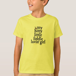 itty小さく小さい止め枠のluvinの女の子 tシャツ