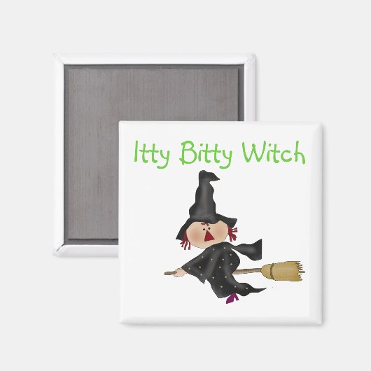 Itty Bitty Witch Tシャツとギフト マグネット (正面/裏面)