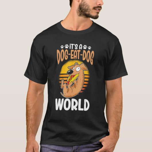 Itu2019s犬の犬の食べ世界のペットシッターと犬のダ Tシャツ (正面)