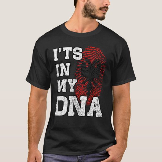Itu2019s私のDNAアルバニア指紋アルバ誇りを持ったで Tシャツ (正面)