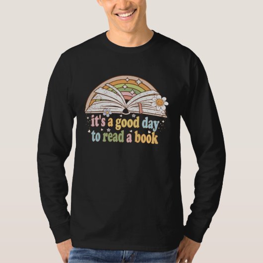 Itu2019s a Good Day to Read a Book Women Groovy Bo Tシャツ (正面)