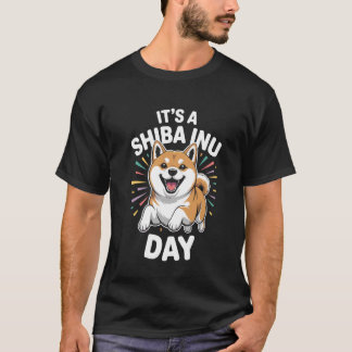 Itu2019s A Shiba Inu Day Funny Japanese Hunting Pe Tシャツ