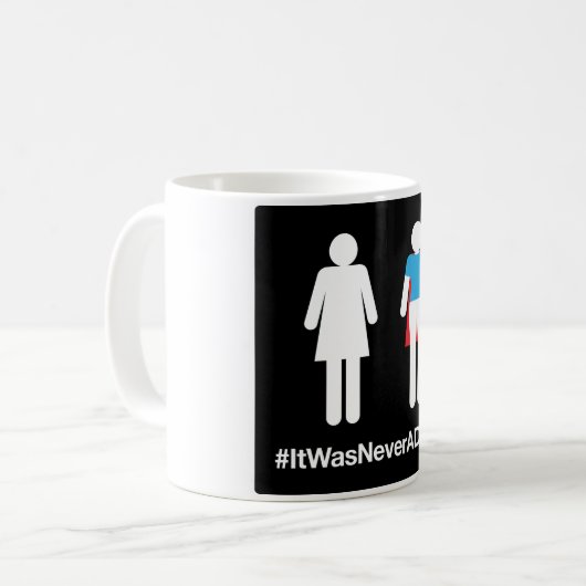 #ItWasNeverADress Mug コーヒーマグカップ (正面左)