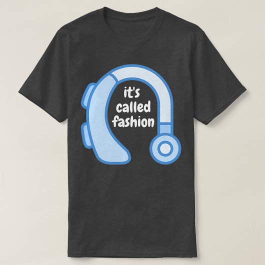 itx27sはファッション補聴器ブルーと呼ばれる tシャツ (デザイン正面)