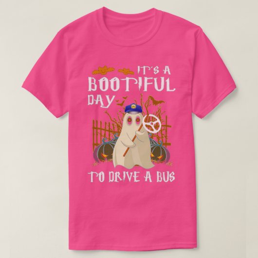 Itx27sバスのハロウィーンCosを運転する美しい日 Tシャツ (デザイン正面)