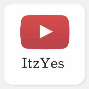 ItzYes YouTubeシール スクエアシール