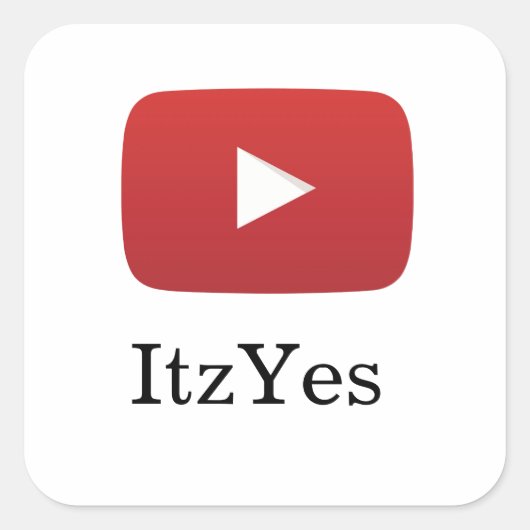 ItzYes YouTubeシール スクエアシール (正面)