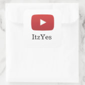 ItzYes YouTubeシール スクエアシール (バッグ)