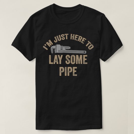 Iu2019m配管のギフトRを配置するためにちょうどここに Tシャツ (デザイン正面)