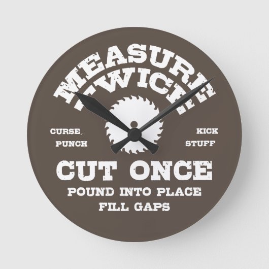 IVを2回測定 ラウンド壁時計 (正面)