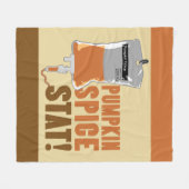 IVカボチャのスパイススタット フリースブランケット (正面(横))