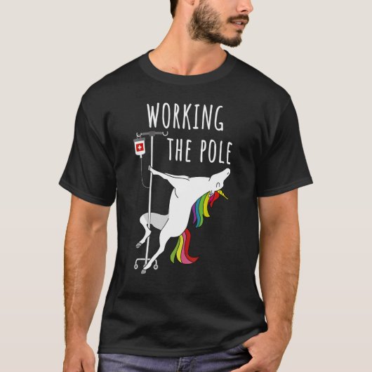 IVポールERナース救急室の作業 Tシャツ (正面)