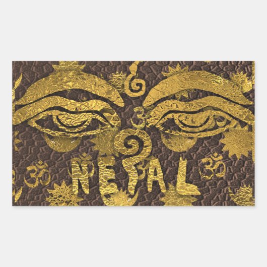 IV – ネパール 長方形シール (正面)