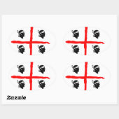 IV - SARDEGNA 4森 楕円形シール (シート)