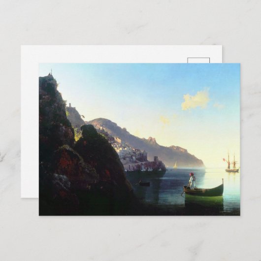 Ivan Aivazovskyによるアマルフィの海岸 ポストカード (正面/裏面)
