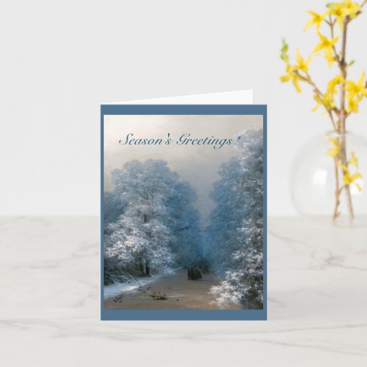 Ivan Aivazovskyによる冬の風景 カード (黄色い花)