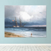 Ivan Konstantinovich Aivazovsky - Ship by Sea キャンバスプリント (インサイチュ (ウッドフロア))