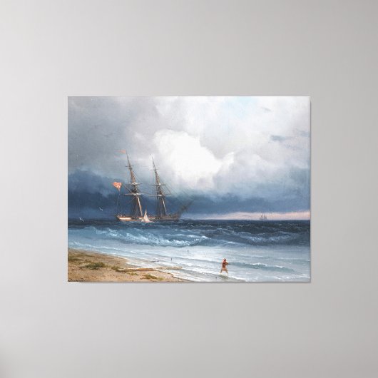 Ivan Konstantinovich Aivazovsky - Ship by Sea キャンバスプリント (正面)