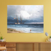 Ivan Konstantinovich Aivazovsky - Ship by Sea キャンバスプリント (インサイチュ (リビング))