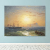 Ivan Konstantinovich Aivazovsky - Shipping キャンバスプリント (インサイチュ (ウッドフロア))