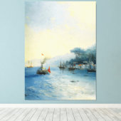 Ivan Konstantinovich Aivazovsky - Shipping on the  キャンバスプリント (インサイチュ (ウッドフロア))