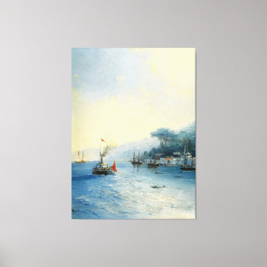 Ivan Konstantinovich Aivazovsky - Shipping on the  キャンバスプリント (正面)