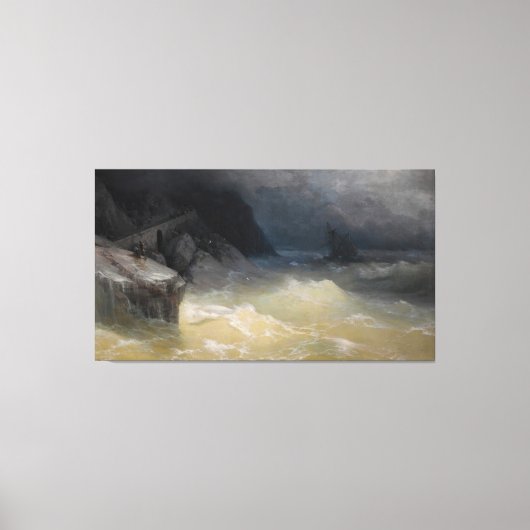 Ivan Konstantinovich Aivazovsky - Shipwreck off th キャンバスプリント (正面)