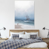 Ivan Konstantinovich Aivazovsky - Stormy Coast キャンバスプリント (インサイチュ (寝室))